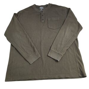 Duluth Trading Shirt, Thermal Waffle Knit Relaxed Fit 1/4 Button Pullover, 2XL